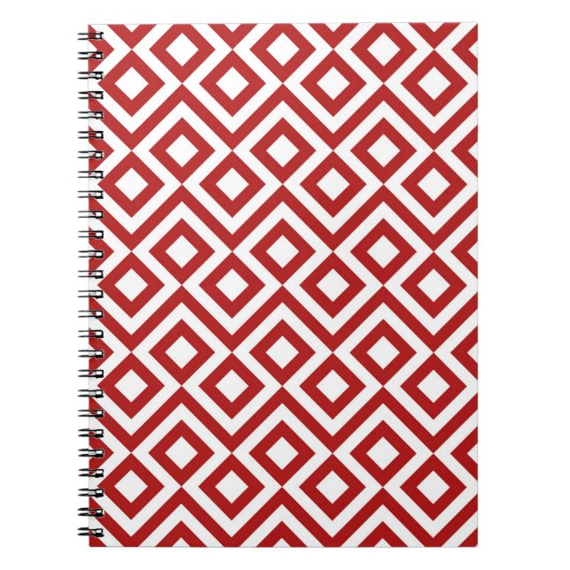 Cuaderno Meander rojo y blanco (Frente)