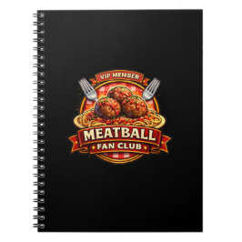 Cuaderno Meatball Fan Club VIP Member – Retro Italian Food 