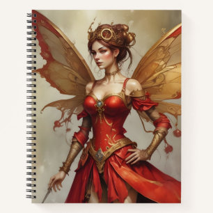 Cuaderno Mecánica en Rojo y Oro