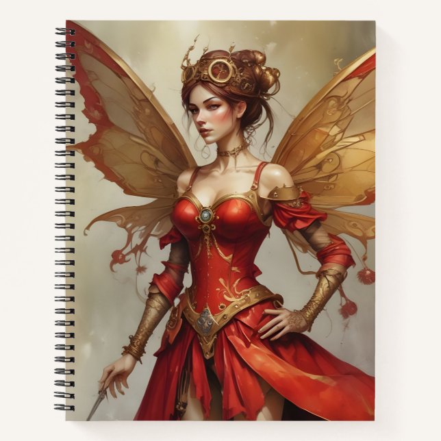 Cuaderno Mecánica en Rojo y Oro (Anverso)
