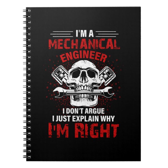 Cuaderno Mecánica Soy Ingeniero Mecánico (Frente)