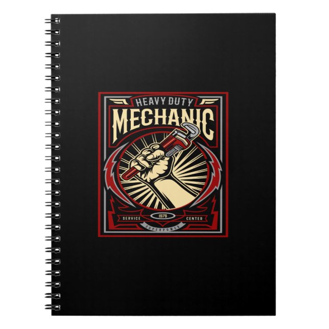 Cuaderno mecánico de trabajo pesado (Frente)