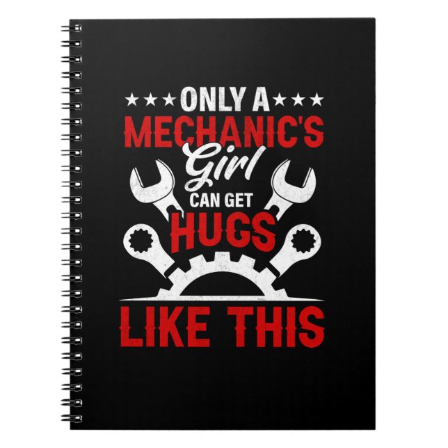 Cuaderno Mecánico sólo Chica de un mecánico (Frente)