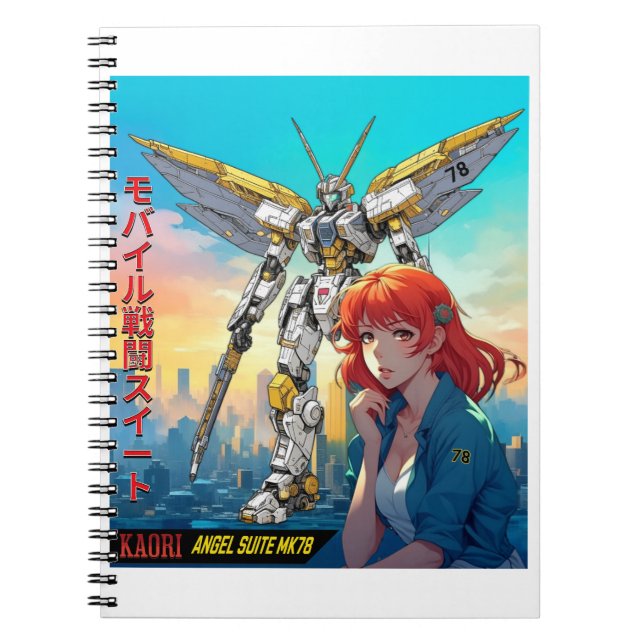 CUADERNO MECHA WARRIOR - ANGEL SUITE DE KAORI MK78 (Frente)