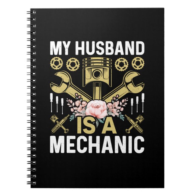 Cuaderno Mechanic Mi Esposo Es Un Mecánico (Frente)
