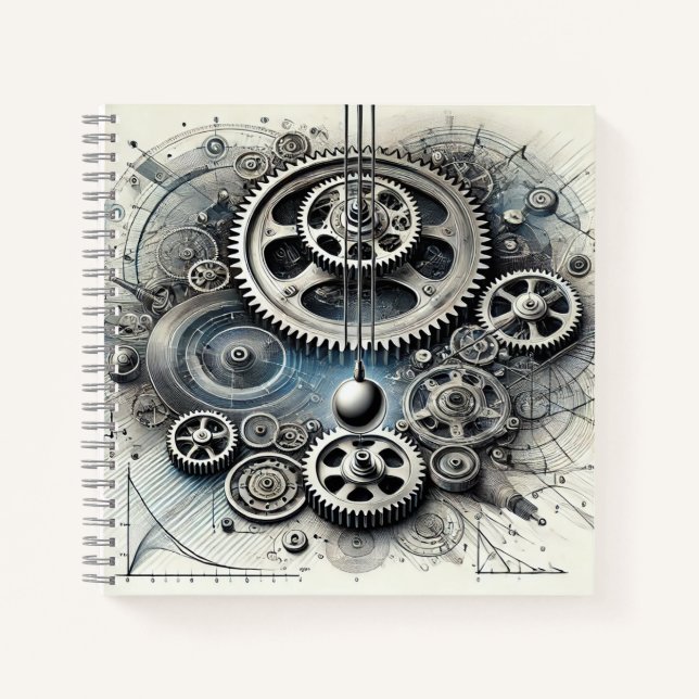 Cuaderno Mechanical Physics Gears, Motion & Diagrams (Anverso)