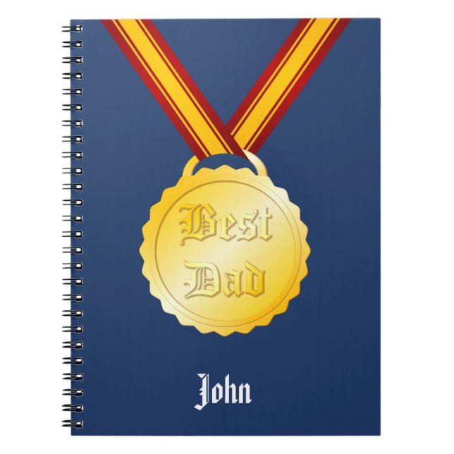 Cuaderno Medalla de Mejor Papá Día del Padre (Frente)