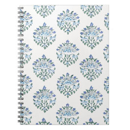 Cuaderno Medallón de mano en azul y salvia