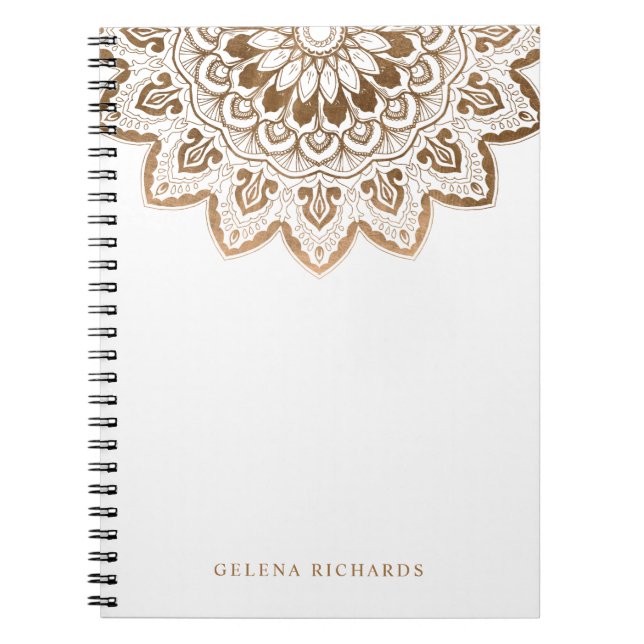 Cuaderno Medallón de oro Shimmer Mandala (Frente)