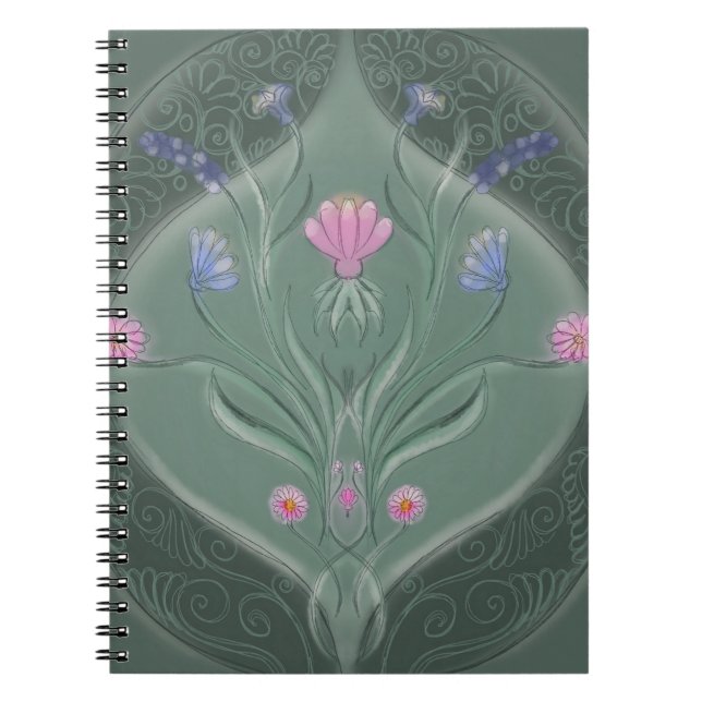 Cuaderno Medallón floral Art Nouveau (Frente)