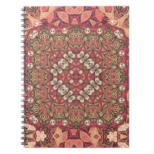 Cuaderno Medallón indio, adorno étnico boho