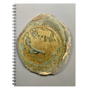 Cuaderno Medallón que representa Jonah y la ballena,