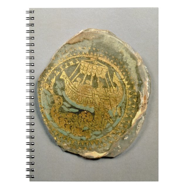 Cuaderno Medallón que representa Jonah y la ballena, (Frente)