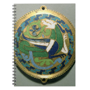 Cuaderno Medallón que representa un dragón, francés, de