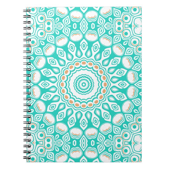 Cuaderno Medallón Turquesa Azul Océano (Frente)