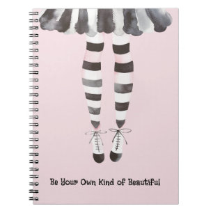 Cuaderno Medias de piernas negras blancas y rosadas de Hall