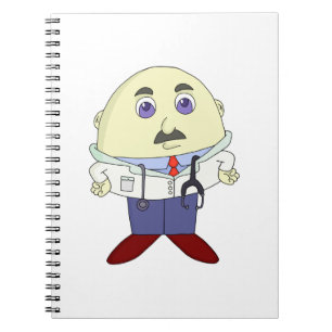 Cuaderno Médica de cabeza de huevo