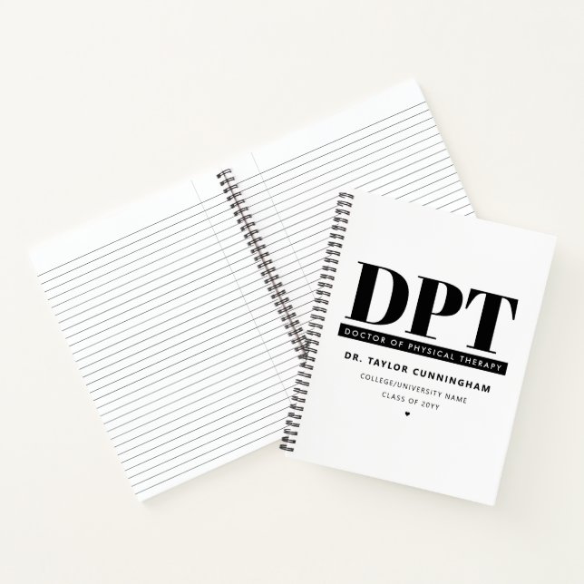 Cuaderno Médica de DPT moderno personalizado de la terapia  (Interior)