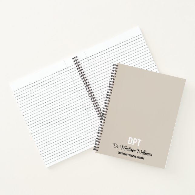 Cuaderno Médica de DPT personalizado de regalo de terapia f (Interior)