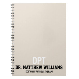 Cuaderno Médica de DPT personalizado de regalo de terapia f