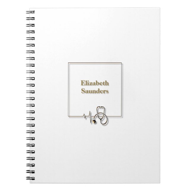 Cuaderno Médica de Enfermería Médica Stethoscope (Frente)