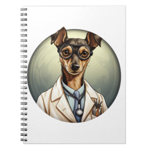 Cuaderno Médica de Perro de Pinscher en miniatura