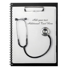Cuaderno Medical Black Stethoscope Logo clipboard