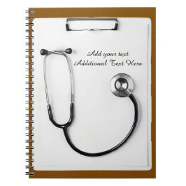 Cuaderno Medical Brown Stethoscope Logo clipboard