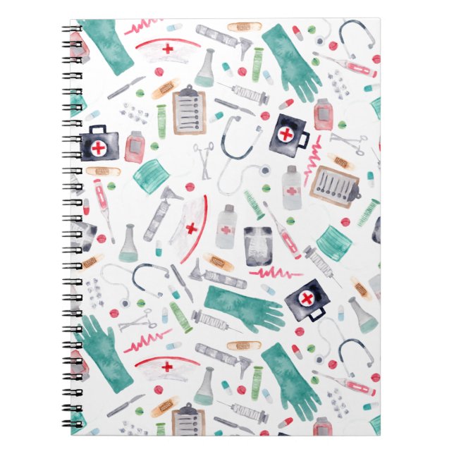 Cuaderno Medical Supplies in Watercolor (Frente)