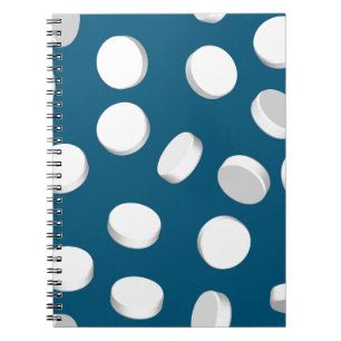 Cuaderno medicamentos para pastillas azules