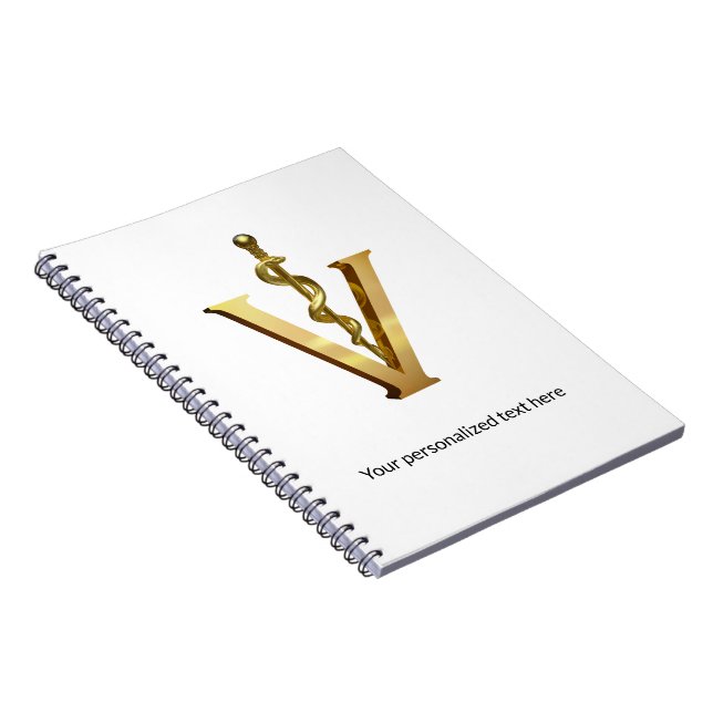 Cuaderno Medicina Veterinaria Gold V Elegante Vet Asclepio (Lado Derecho)