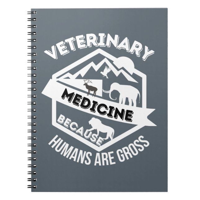 Cuaderno Medicina veterinaria porque los seres humanos son  (Frente)