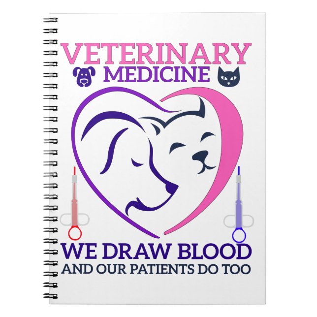 Cuaderno Medicina Veterinaria Vet Tech Dibujamos Sangre (Frente)