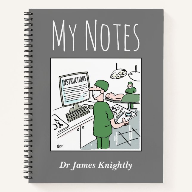 Cuaderno médico con nombre del propietario (Anverso)