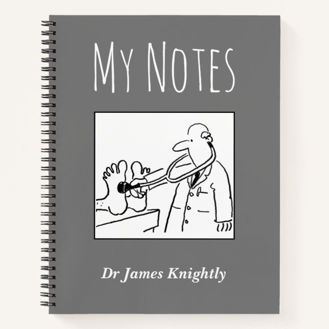 Cuaderno médico con nombre del propietario (Anverso)