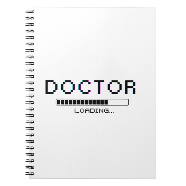 Cuaderno Médico de píxeles con error de carga Humor (Frente)