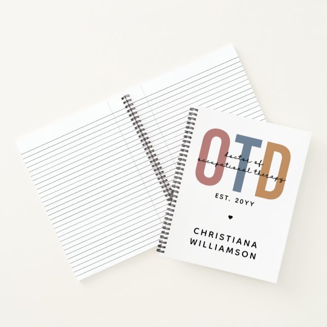 Cuaderno Médico de Terapia Ocupacional Personalizada (Interior)