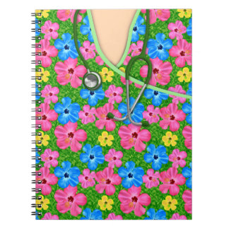 Cuaderno Médico floral tropical friega