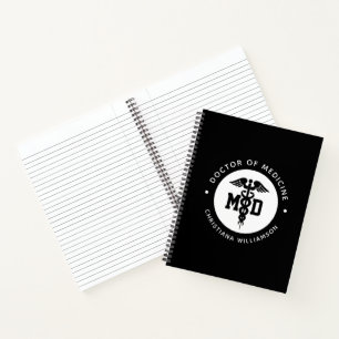 Cuaderno Médico MD Doctor de Medicina Graduación Personaliz