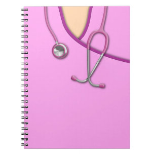 Cuaderno Médico rosado friega
