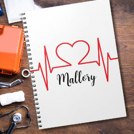 Cuaderno Médico simple y personalizado del corazón