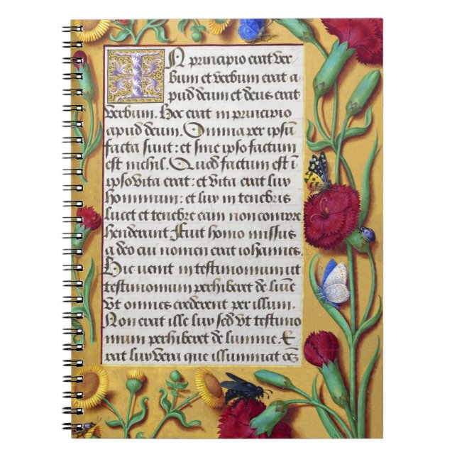 Cuaderno Medieval Illuminated Manuscript Gospel St John (Frente)