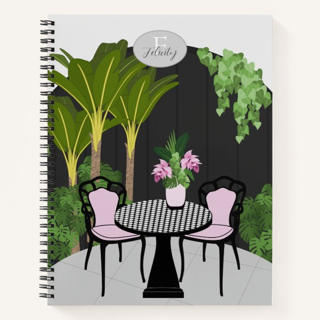 Cuaderno Medinilla Garden Courtyard Monograma (Anverso)