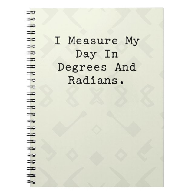 Cuaderno Medir Día Grados Radianes Matemáticas Profesor Est (Frente)