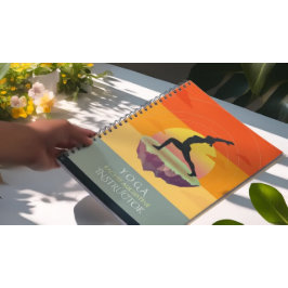 Cuaderno Meditación del instructor de yoga Pose Sun Flying 