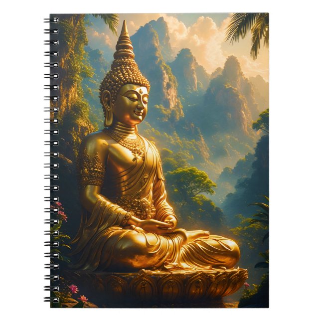 Cuaderno Meditación dorada en los picos tailandeses (Frente)