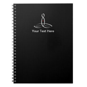 Cuaderno Meditación estilizada con texto de personalizable