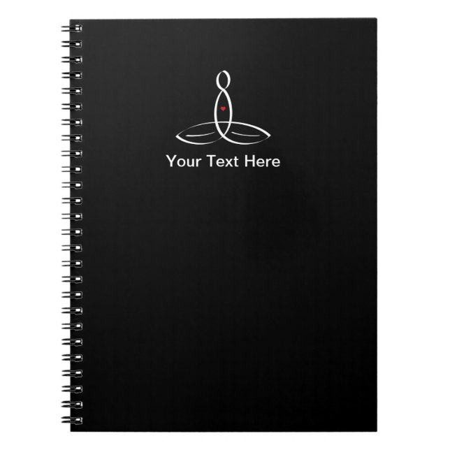 Cuaderno Meditación estilizada con texto de personalizable (Frente)