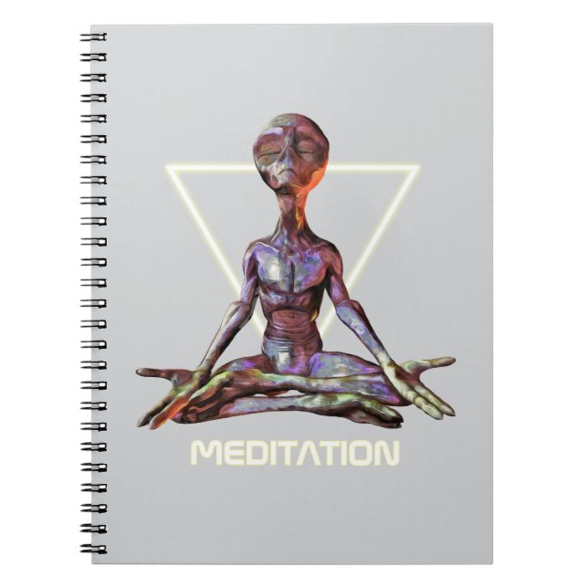Cuaderno Meditación. Extranjero en posición tranquila (Frente)