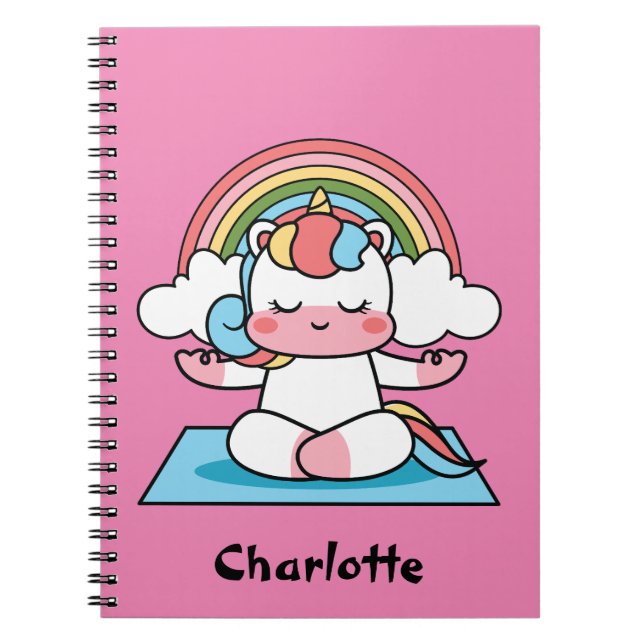 Cuaderno Meditación unicorniana personalizada (Frente)